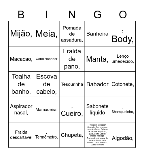 BINGO DA ELIS Bingo Card