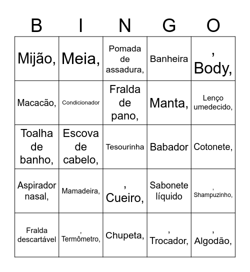 BINGO DA ELIS Bingo Card