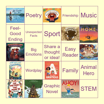 Children's Book Awards Bingo Card