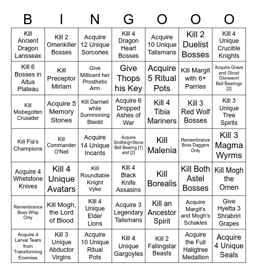 ER Bingo Card