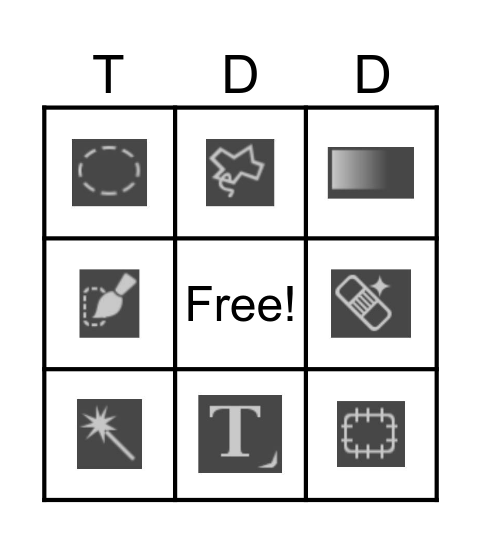 Herramientas de Photopea Bingo Card