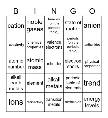 Bingo Card