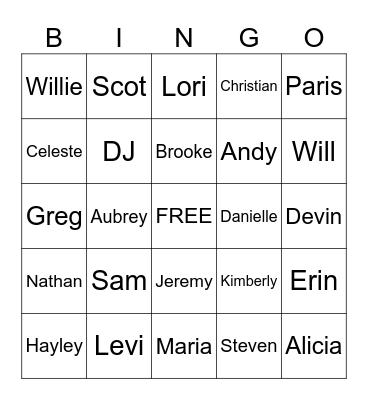 Happy Birthday Bingo Card