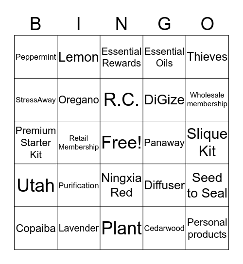 Introduction To Young Starter Kit Bingo Card