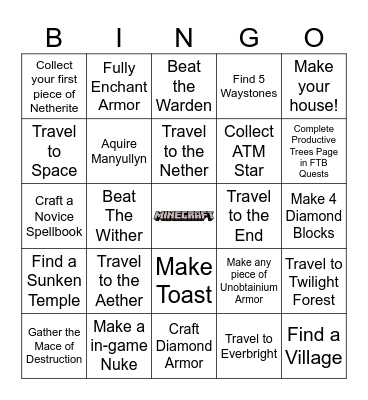 All the Mods 9 Bingo Card