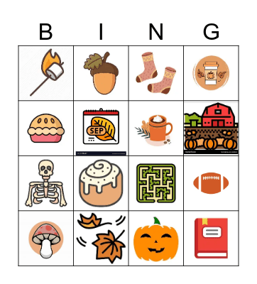 September Bingo Card