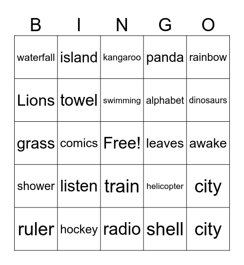 A Harvard 2b Bingo Card