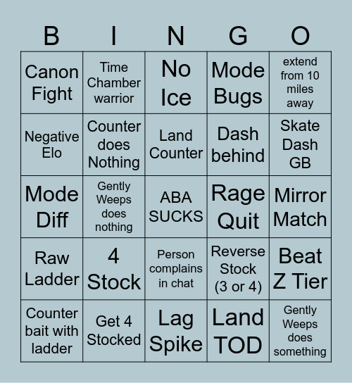 ABA Ghiaccio Bingo Card