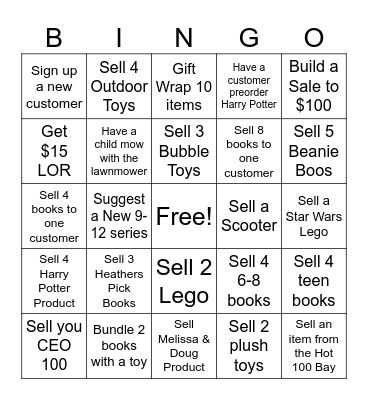 Kids Bingo Card