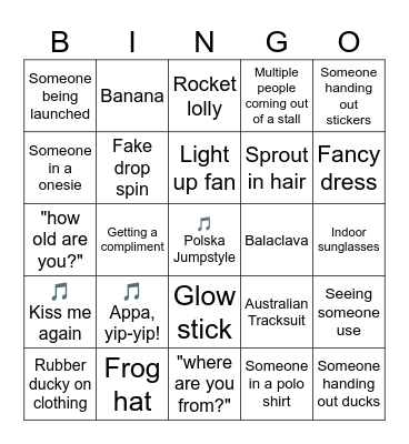 ✨  Rave Bingo  ✨ Bingo Card