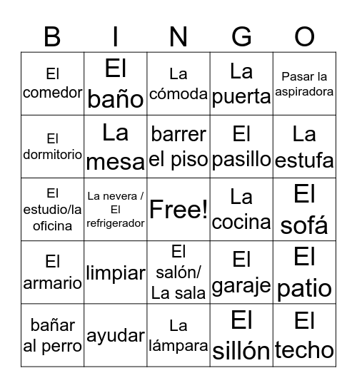Landen bingo Card