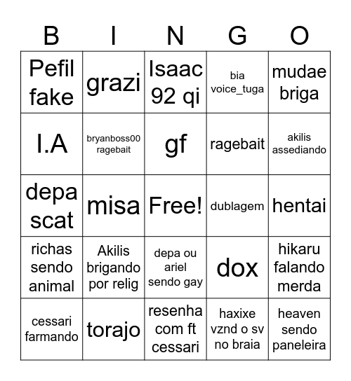 TERREIRO BINGO Card