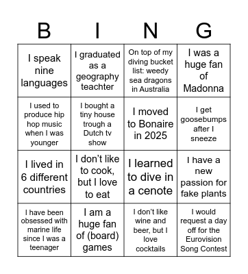 Sweet Lemon Bingo Card