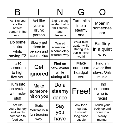 Fun Bingo Card