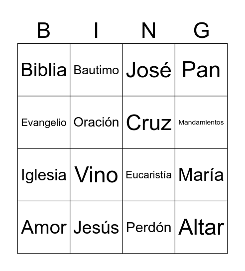 Bingo Día Del Niño Bingo Card