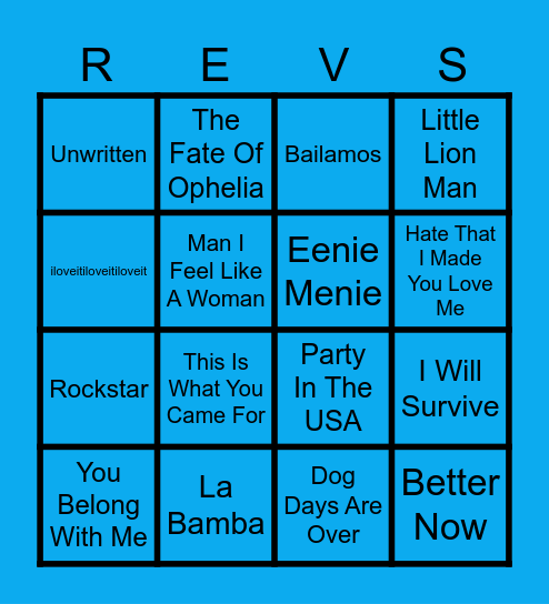 Banging Bangers 19 (Round 1) Bingo Card