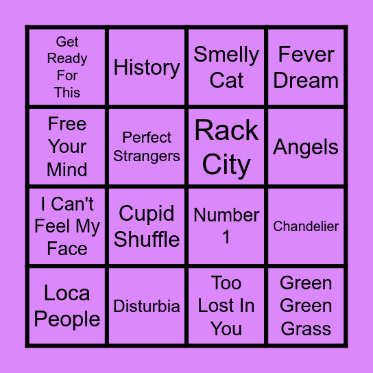 Hump Day Hits 5 (Round 2) Bingo Card