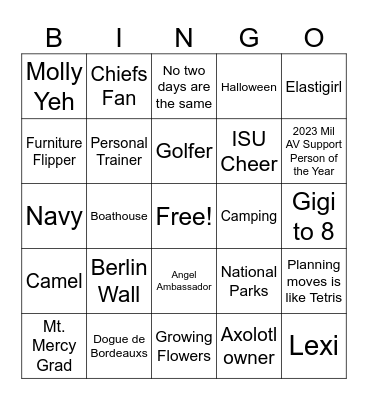 Getting to Know You ~ EASD Team 2 Bingo Card
