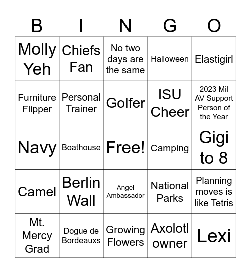Getting to Know You ~ EASD Team 2 Bingo Card