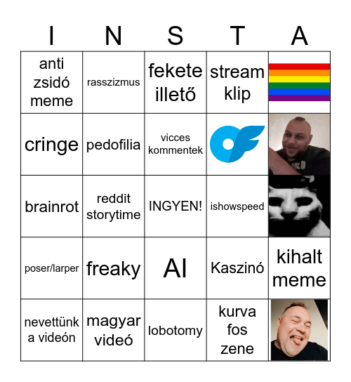 INSTAGRAM Bingo Card