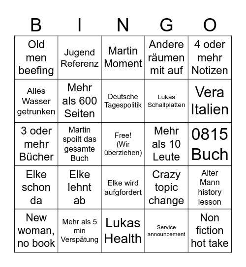 Buchbingo Card