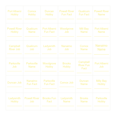 GNO-ME BINGO Card