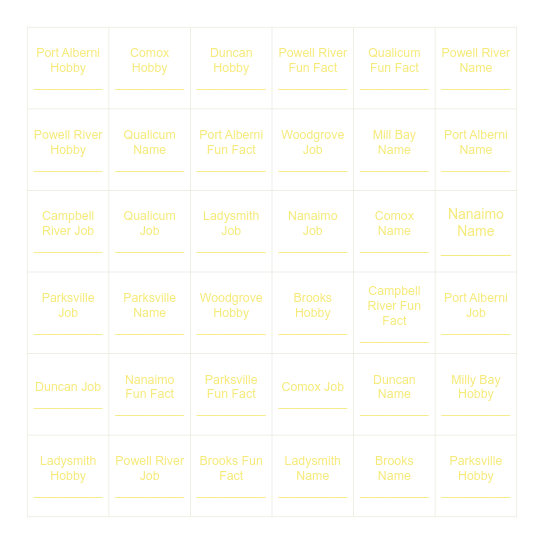 GNO-ME BINGO Card