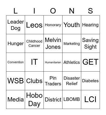 DISTRICT Bingo Card