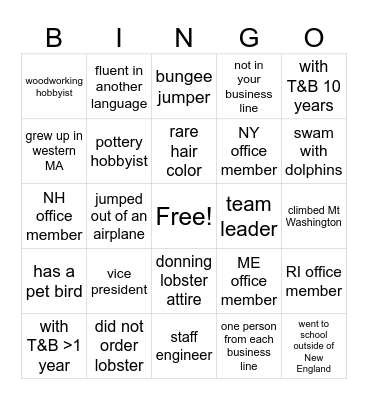 2026 Lobster Fest Bingo Card