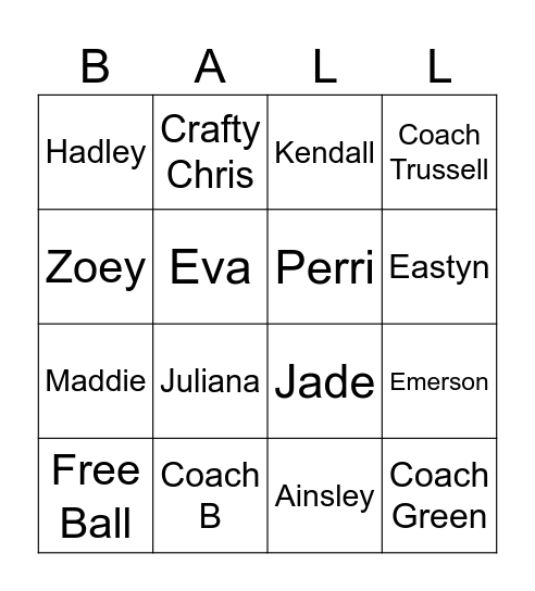 RRHS Jr Knights Get to Know You Bingo Card