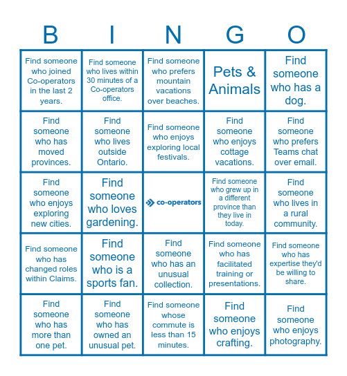 Claims Strategy & Execution Networking Bingo Card