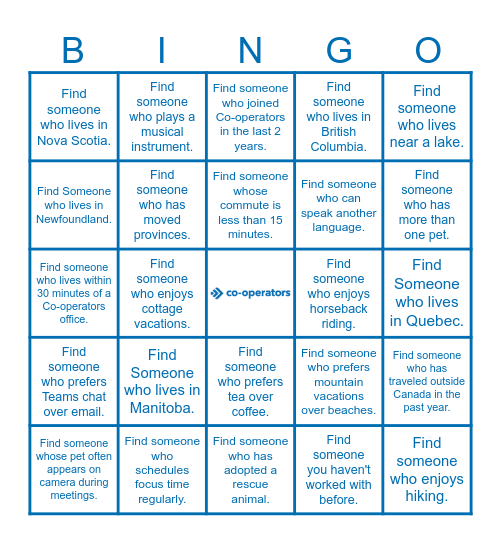 Claims Strategy & Execution Networking Bingo Card