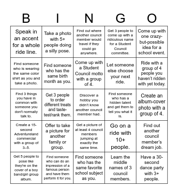 2026 SC Leadership Retreat Bingo Card
