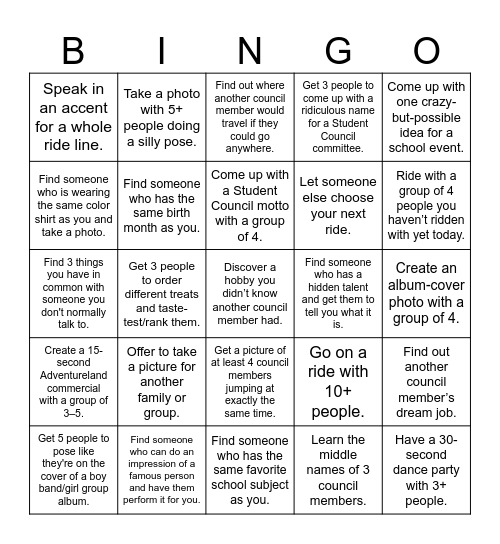 2026 SC Leadership Retreat Bingo Card