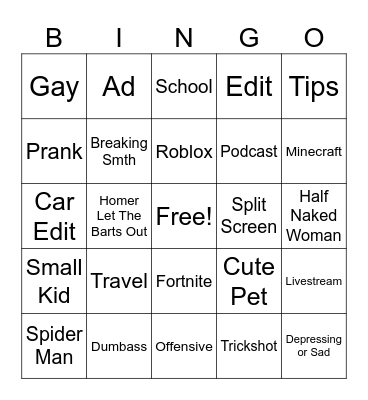 GISLGSIBULGSILGRBUWERILGPOWBSBG Bingo Card