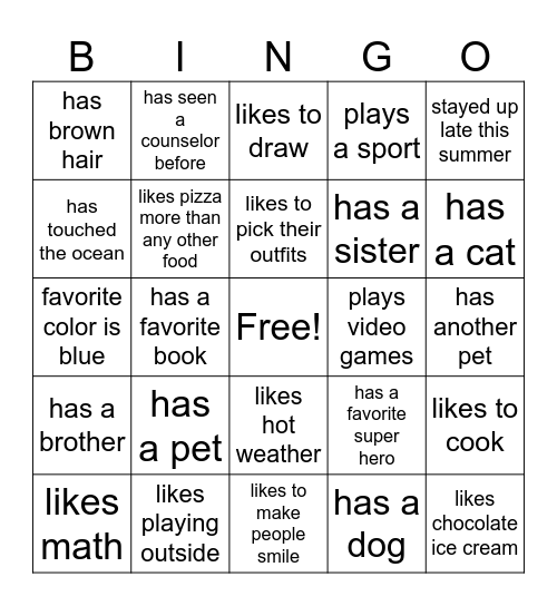 BINGO Card