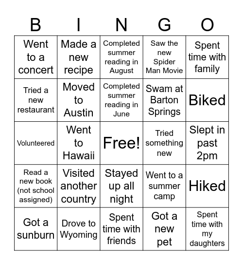 Freshman Skills 2026 Bingo Card