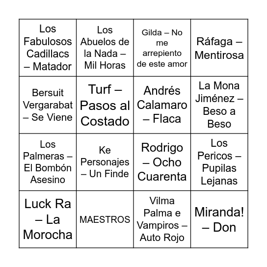 Bingo Día del Maestro Bingo Card