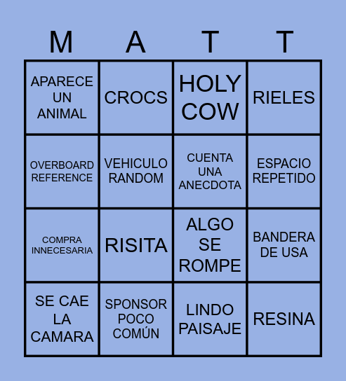 BINGO DE Bingo Card