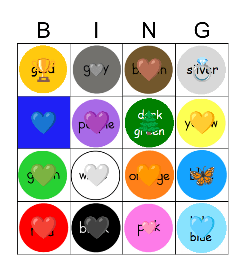 Colour Bingo Card
