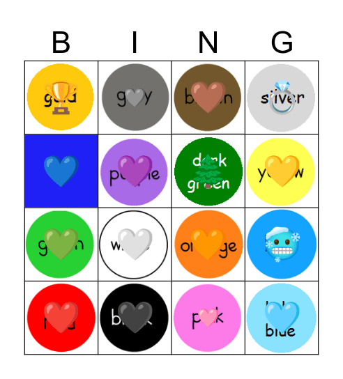 Colour Bingo Card