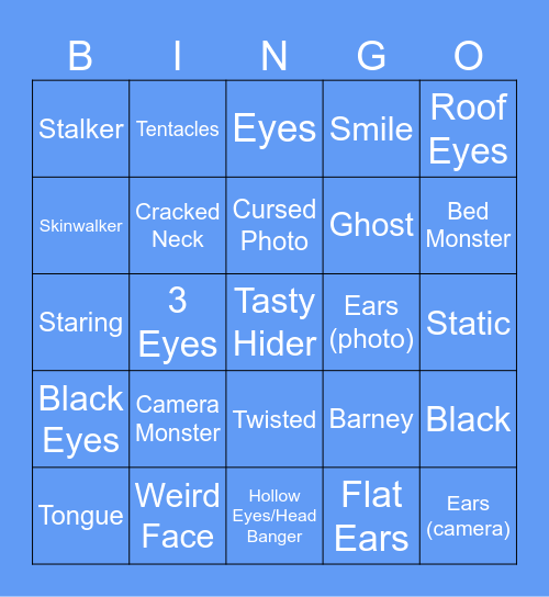 Animal Hospital Anomaly Bingo Card
