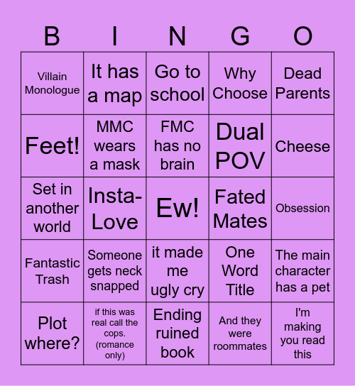 TBR BINGO Card