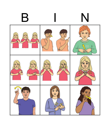 TIME WORDS Bingo Card