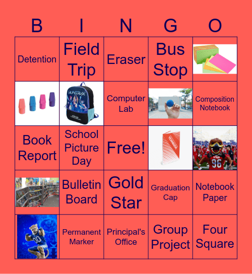 Back to School! Bingo Card