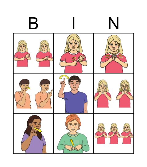 TIME WORDS Bingo Card