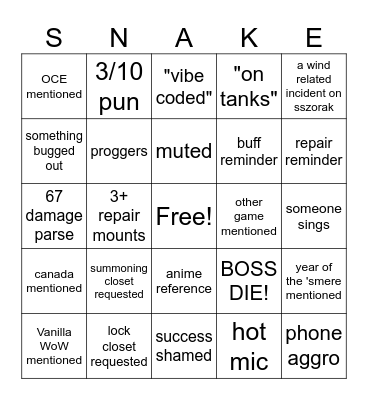 everything is green Bingo Card