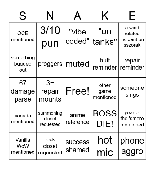 everything is green Bingo Card