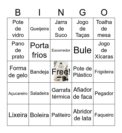 Chá de cozinha da Esther Bingo Card