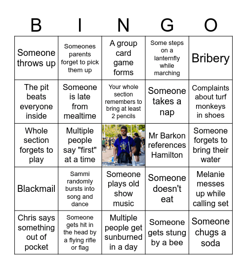 Band camp bingo Card